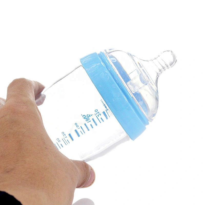 204mL  plastic  pravite label baby milk bottle  nipple feeding bottle