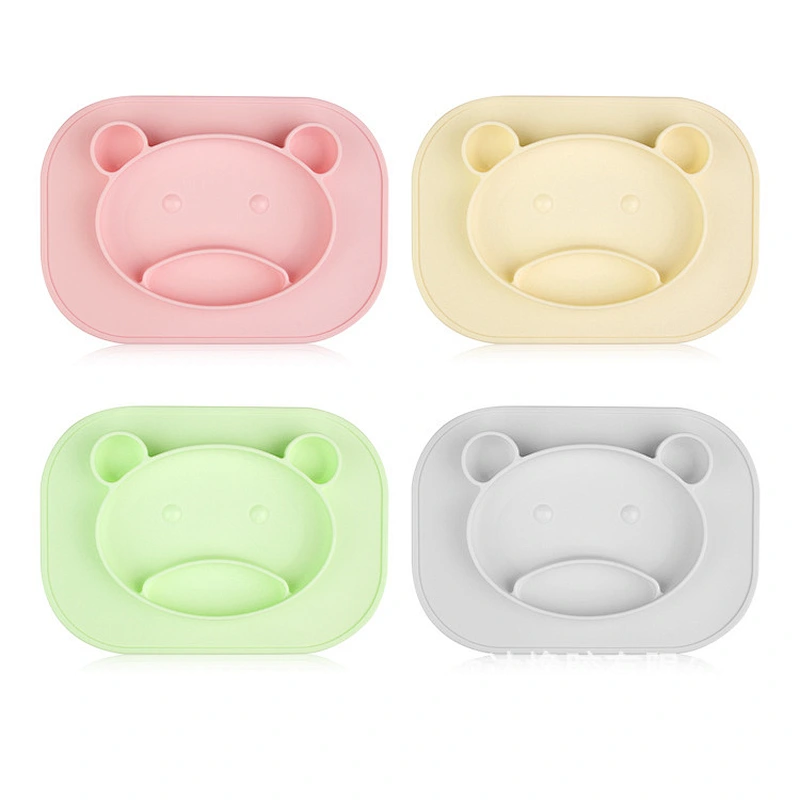 factory custom  silicone baby food storage  freezer  tray with clip-on lid  food serving food baby seat with tray