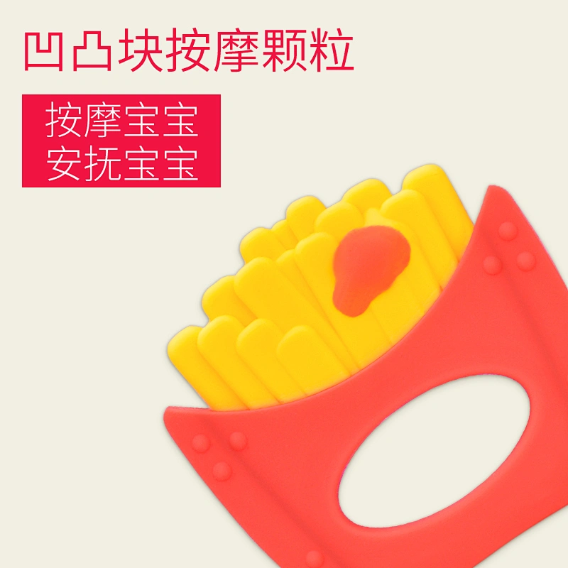 custom silicone teether newest design colorful   food grade  silicone baby teether