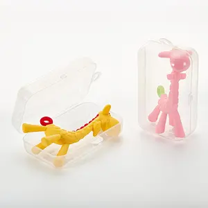 Bpa Free Food Grade Rubber Teether Silicone Babynipple Teether Chew Toys Wholesale Giraffe Silicone Teething Pendant