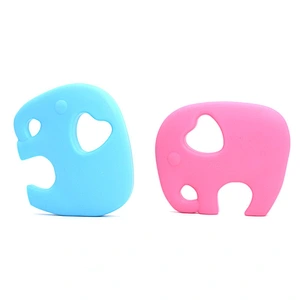 Non-Toxic BPA Free elephant teether siliconesilicone baby carton animal soft teether