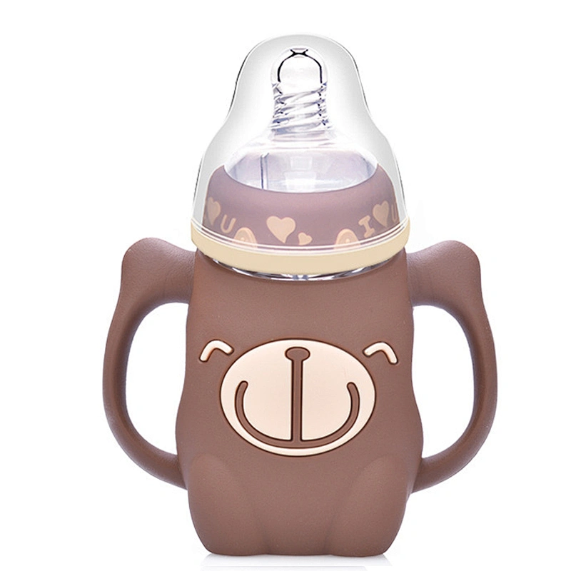 45 degrees kids bottle water curvy monkey  glassr bottle feeding  milk  wate bottle  kids