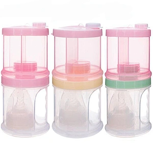 2 Layers  Kid Feeding Container Storage  box  Feeding Safe Milk Powder delivery box PP For Baby