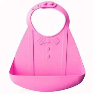 Cheap China Wholesale Custom Printing Waterproof Silicone Baby Bib With Pocket For Baby Feeding