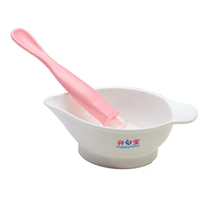 factory custom silicone Bowl and Spoon  Children's Supplementary  baby  food serving food baby set with lid and spoon