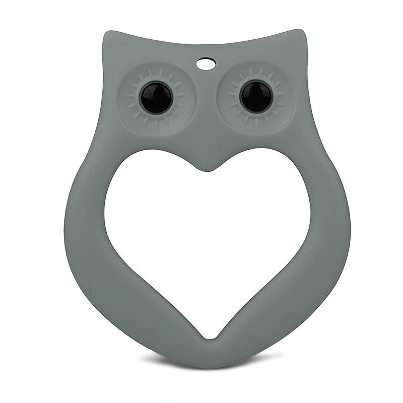 factory wholesale custom New Owl Shaped Silicone Bulk Baby Teething Teether Toy