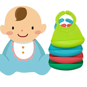 Cheap China Wholesale Custom Printing Waterproof Silicone Baby Bib With Pocket For Baby Feeding