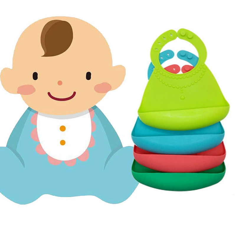 Cheap China Wholesale Custom Printing Waterproof Silicone Baby Bib With Pocket For Baby Feeding