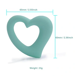 BPA Free Silicone  hart-shaped  Teething Nursing Breastfeeding Chewable Necklace Baby baby feet pendant necklace