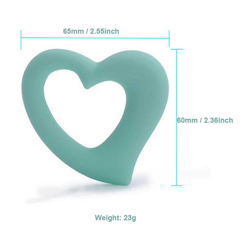BPA Free Silicone  hart-shaped  Teething Nursing Breastfeeding Chewable Necklace Baby baby feet pendant necklace