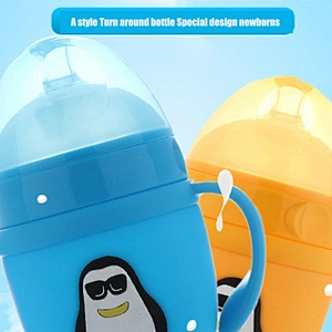 latest design baby glass feeding  bottles silicone sleeve