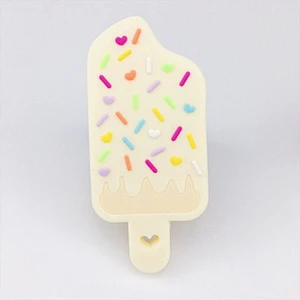 kids BPA free  Baby Soft Tip Silicone toy ice cream shop candy Teether custom