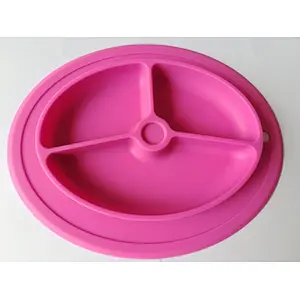 Toddler Plates Divided Baby Silicone Plate Spoons Portable tray  candy serving Kids Feeding Plates Dishwasher