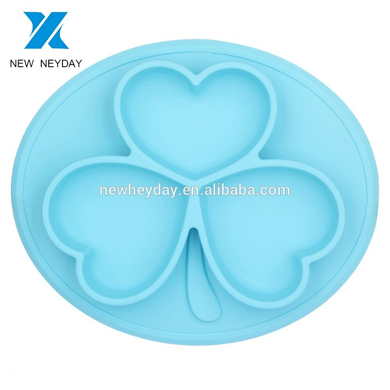 hot selling design silicone baby  cookie snack tray plate food tray with lid