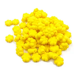2019  food grade  flower beads soft  silicone  baby  teething beads available colors