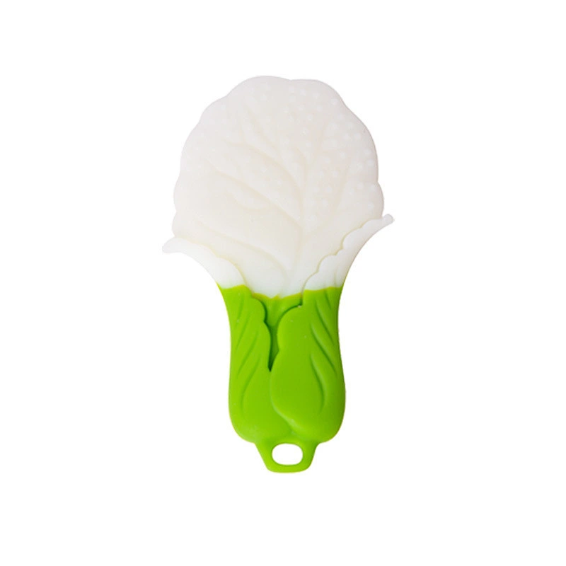 Factory Price  Food Grade Fancy  Cabbage  Silicone Baby Teether Toys