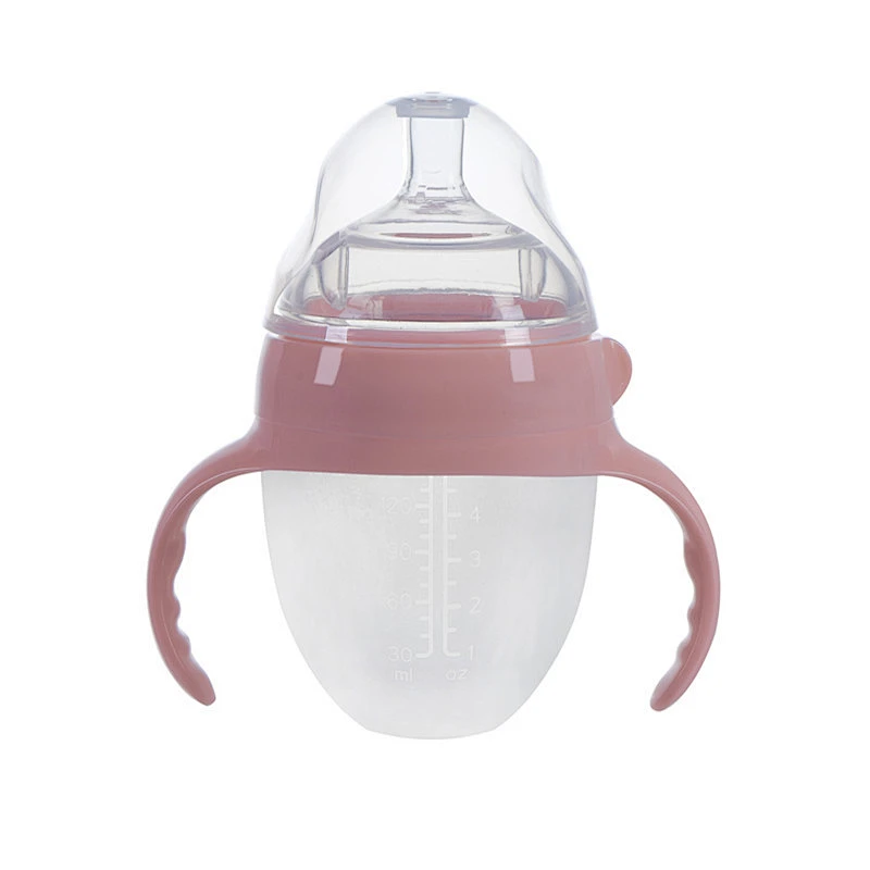 Factory available stock wholesale  silicone baby bottle wide neck silicone baby bottle