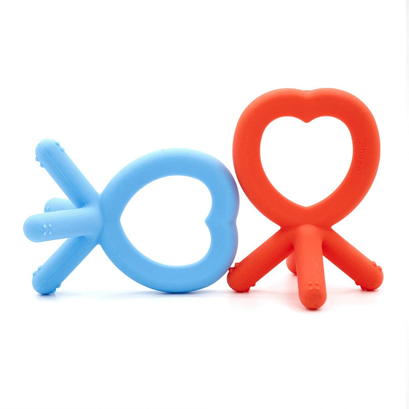 kid teether 100% Food Grade  Silicone  Baby Soft-Tip Training Teether  toy  factory custom