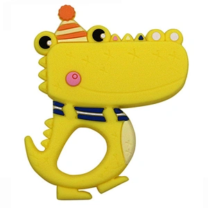 BPA free silicone  Baby  tsilicone teether dinosaur toys  baby teether beads Baby Dinosaur Teething  teether