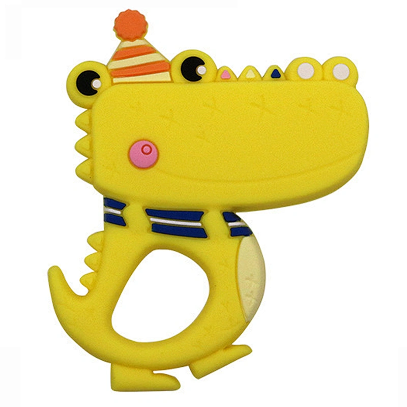 BPA free silicone  Baby  tsilicone teether dinosaur toys  baby teether beads Baby Dinosaur Teething  teether