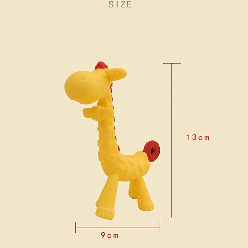 BPA-Free Silicone chew toys for kids Giraffe Baby Teether Toy, Natural & Organic , Textured Teething Relief, Freezable
