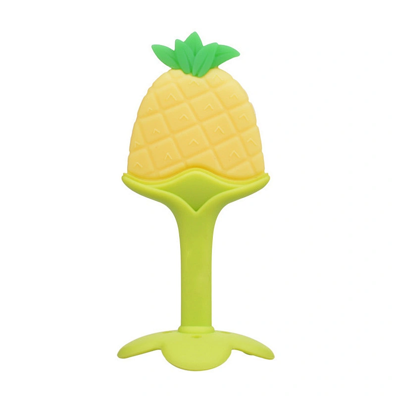 food grade silicone training toy baby fruit silicone teether wholesale