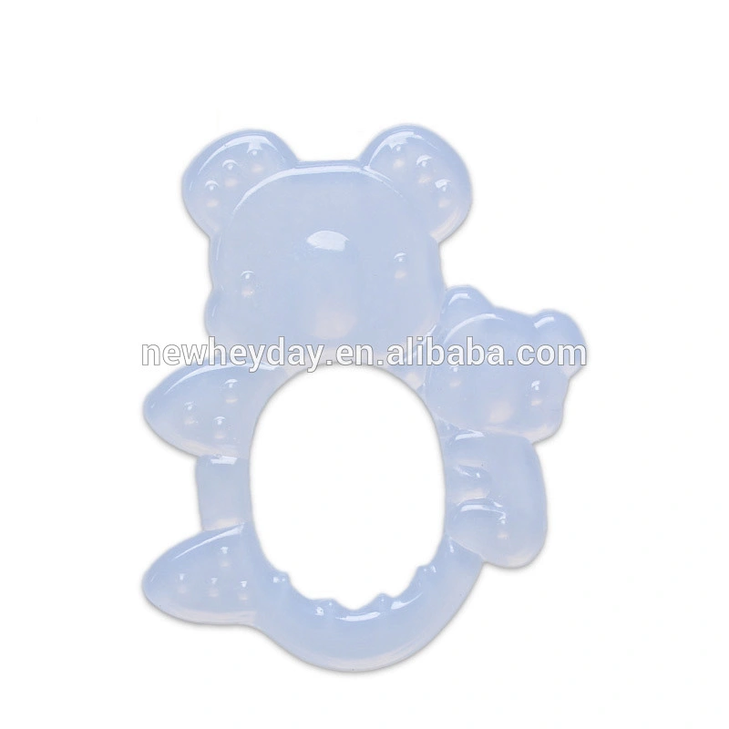 Eco-freindly washable funny animal shape silicone baby teether