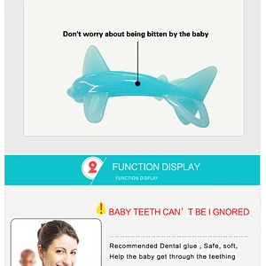Funny and custom food grade Silicone baby teether  flying  toy plane