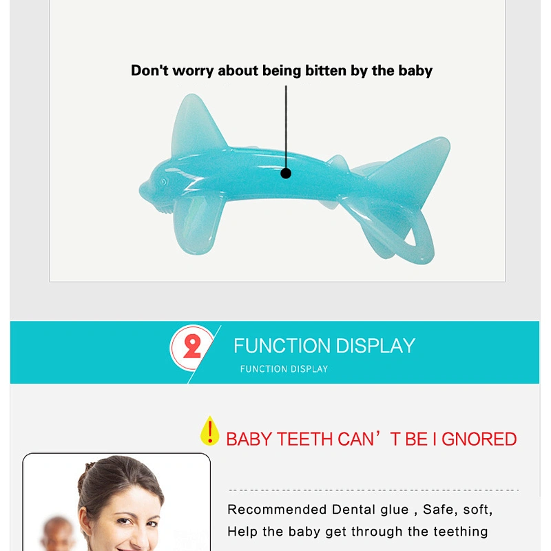 Funny and custom food grade Silicone baby teether  flying  toy plane