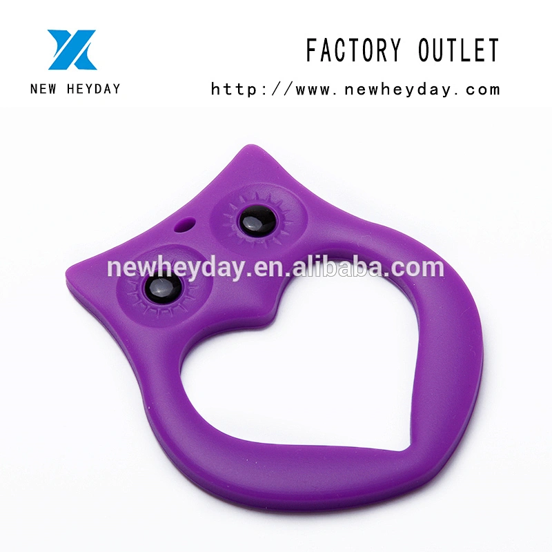Wholesale BPA free  silicone teether owl infant training owl design silicon teether