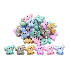 factory  custom  food grade silicone bead koala silicone teether  bead bracelet
