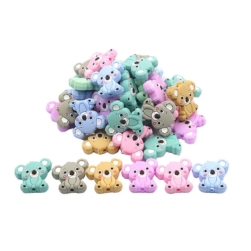 factory  custom  food grade silicone bead koala silicone teether  bead bracelet