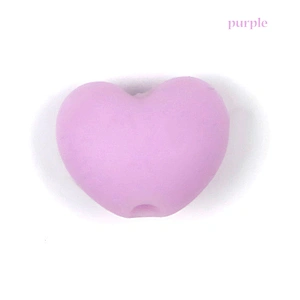 BPA FREE food grade love heart soft  silicone  baby  teething beads available colors  wholesale