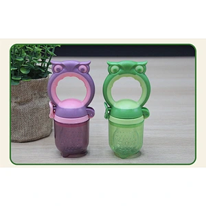 Owl shape food grade safety silicone teether with pacifier