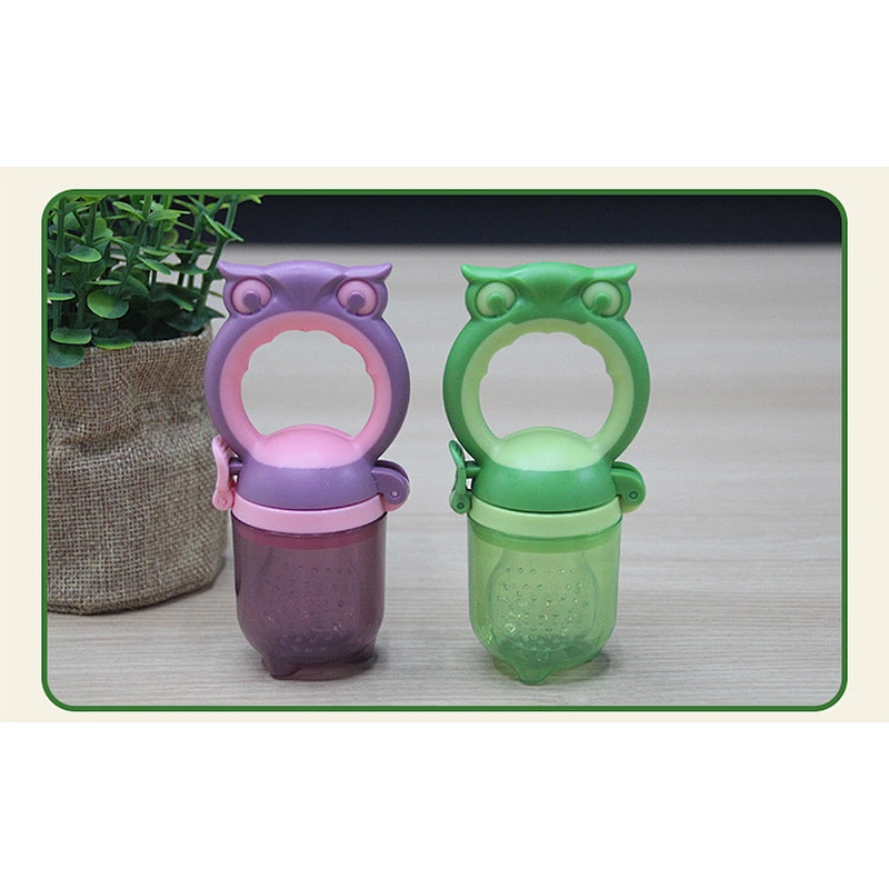 Owl shape food grade safety silicone teether with pacifier