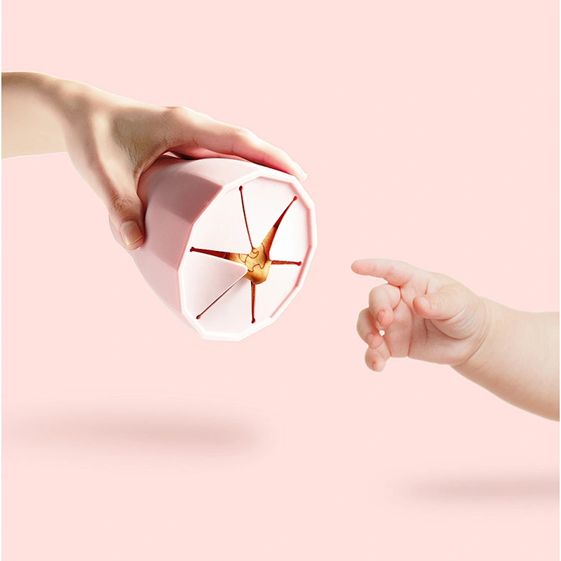 oem Food Grade Baby Silicone Unbreakable Cup Spill-Proof  Kids snack bowl ceramic Storage Container