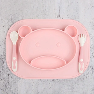 factory custom  silicone baby food storage  freezer  tray with clip-on lid  food serving food baby seat with tray