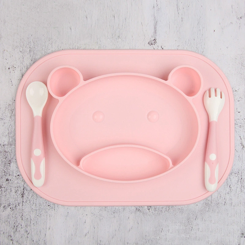 factory custom  silicone baby food storage  freezer  tray with clip-on lid  food serving food baby seat with tray