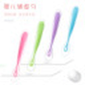 factory custom  wholesale 2 color silicone  spoon temperature  spoon  and fork for baby
