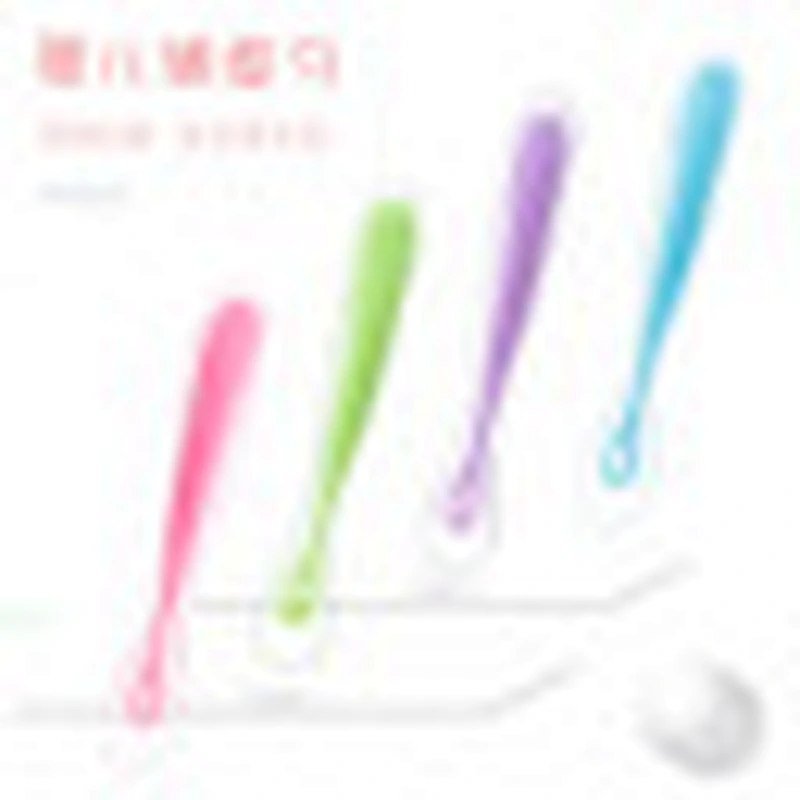 factory custom  wholesale 2 color silicone  spoon temperature  spoon  and fork for baby