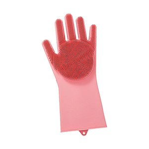 Eco friendly antiskid wear resistant silica gel kitchen washing gloves for cook or kitchen