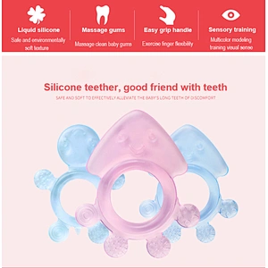 Anti-Bacterial and Eco friendly Washable Silicone  Baby Teether