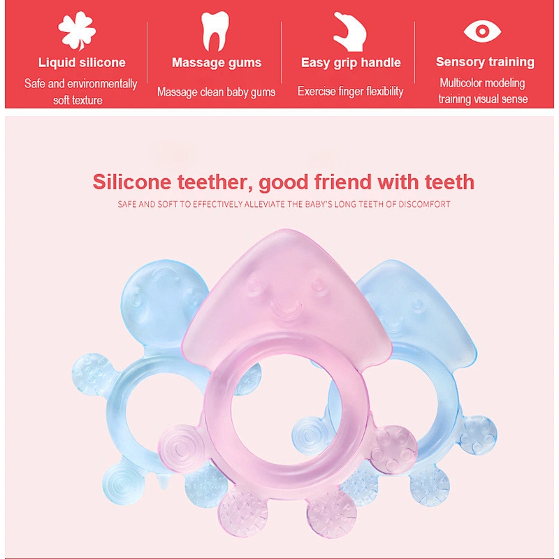 Anti-Bacterial and Eco friendly Washable Silicone  Baby Teether