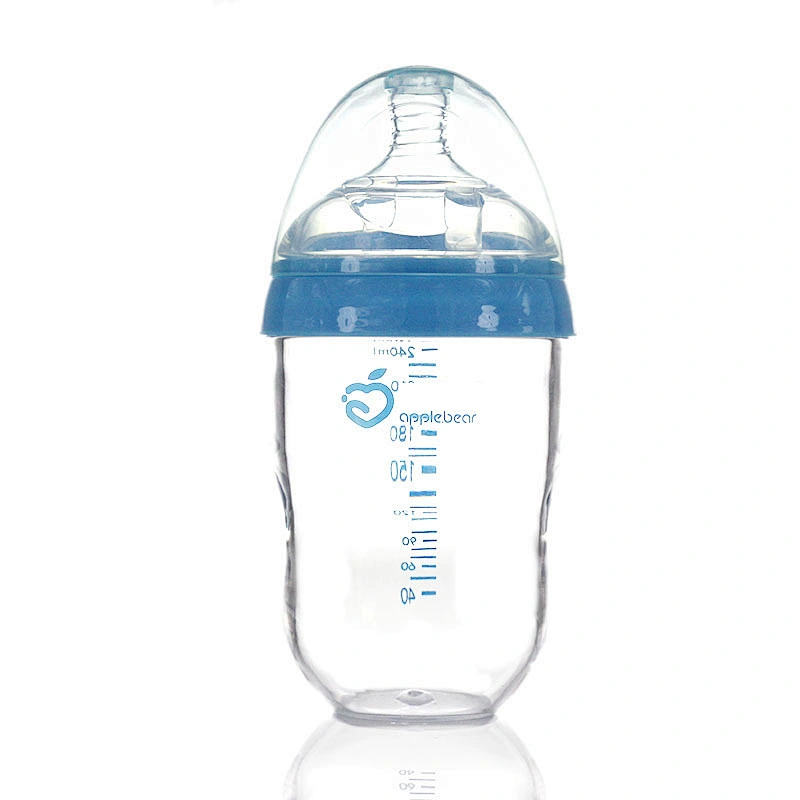 204mL  plastic  pravite label baby milk bottle  nipple feeding bottle