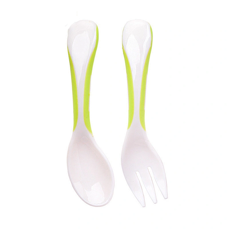 factory custom creative  baby spoon and fork set  silicone baby gift spoon fork