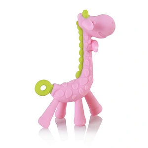 Hot-selling custom cute giraffe food grade silicone baby teether