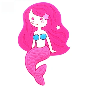 BPA free silicone  Baby  teething silicone mermaid chew toysTeethers Mermaid Necklace Accessory sensory chew toys