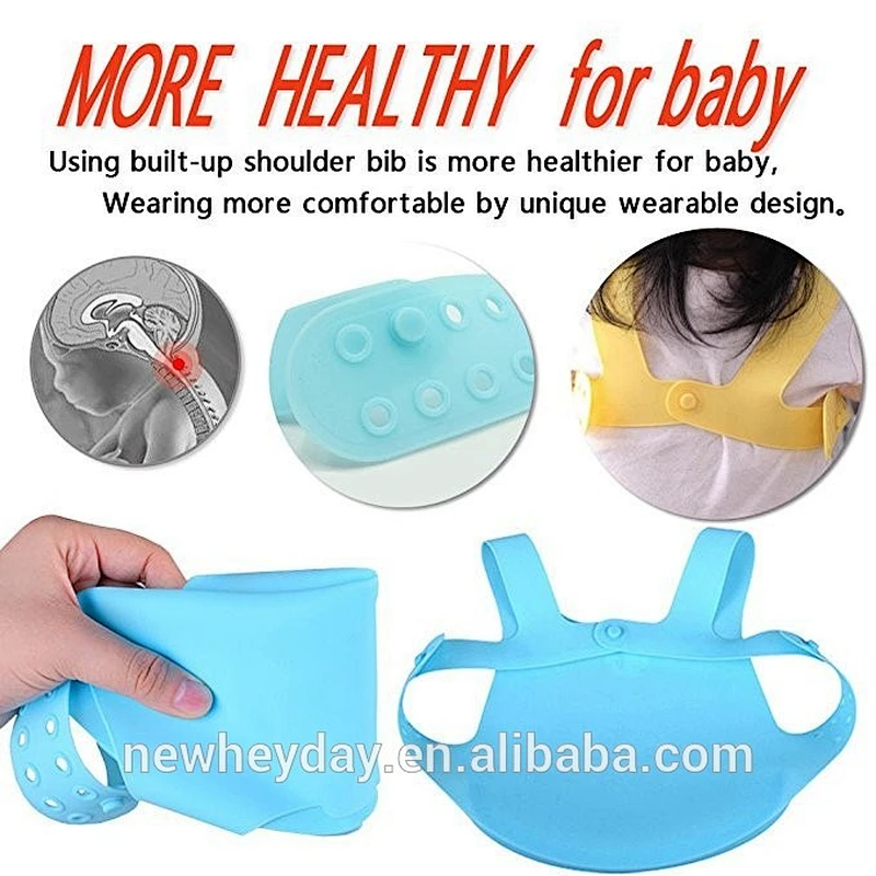 factory personalised  logo food grade silicone  newborn baby animal bibs  waterproof  plain  bulk