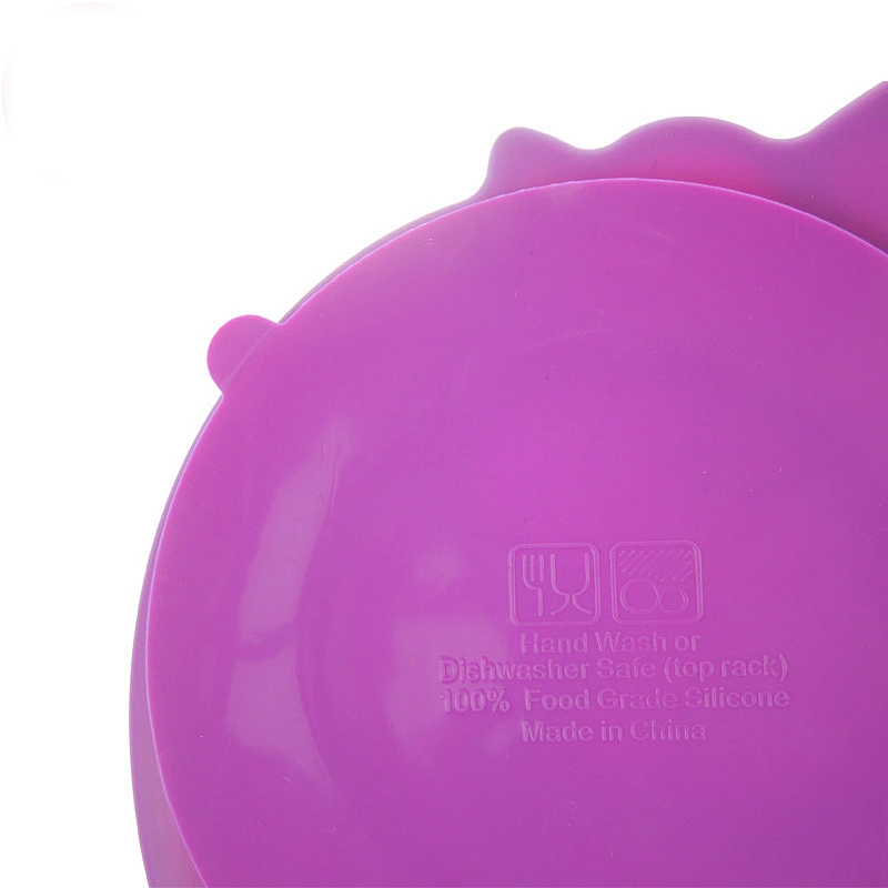 cute  silicone  suction Unicorn   Cartoon  shaped plate   baby tableware  feeding food storage  plate for kids