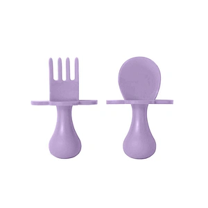 PP  baby food pouch spoon fork set baby Dinnerware Baby Training Spoon Fork Easy Clean Cutlery Set Toddler Self Feeding
